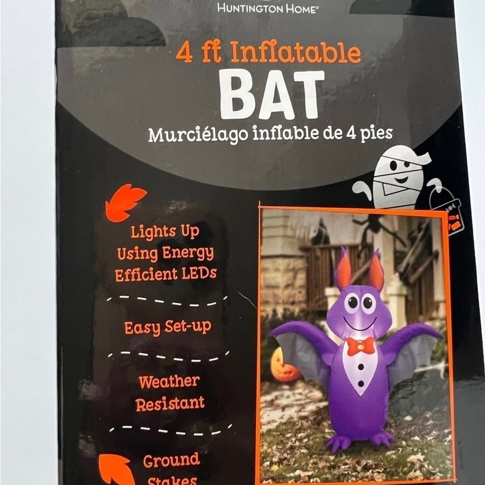 Bat Inflatable 4 FT, Halloween Bat - Picture 2 of 4
